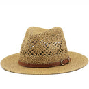 Chapéu de Palha Cowboy Oco Feito à Mão