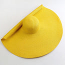 Chapéu Praia E Sol de Aba Larga Proteção Uv - Amarelo /