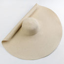 Chapéu Praia E Sol de Aba Larga Proteção Uv - Bege / 54-57cm
