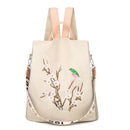 Mochila Anti-furto Impermeável Feminina - Bege - AM06