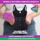 Cinta Ajustavel Redutora Modeladora Colete Com Zíper E Alças