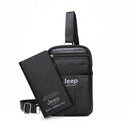 Bolsa Jeep de Couro Transversal Tiracolo - Preto + Celular -