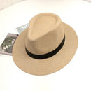 Chapéu Panamá Summer Praia Fedora - khaki / 56-58cm - Chapéu