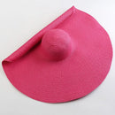 Chapéu Praia E Sol de Aba Larga Proteção Uv - Rosa / 54-57cm